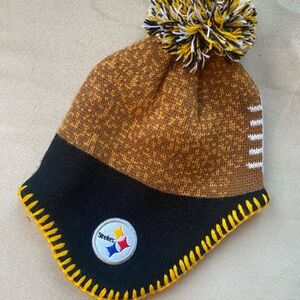 NFL Steelers Infant Pom-Pom Beanie